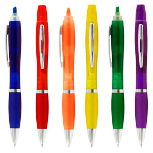 Bolígrafo con destacador personalizable