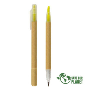 Bolígrafo con Destacador Ecológico