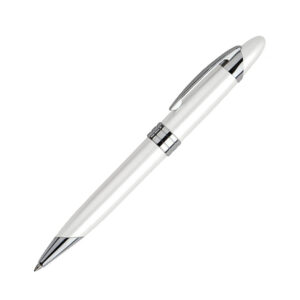 Bolígrafo metálico blanco perla personalizable