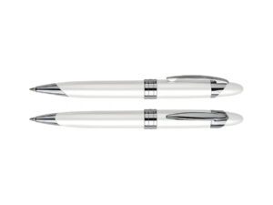 Bolígrafo metálico blanco perla 4 Bolígrafo metálico blanco perla personalizable, vista 2