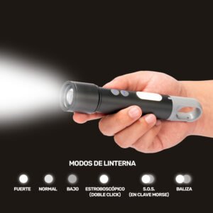 Linterna recargable táctica 16 Usb linterna táctica y lámpara recargable hook 15-en-1 personalizable, vista 7