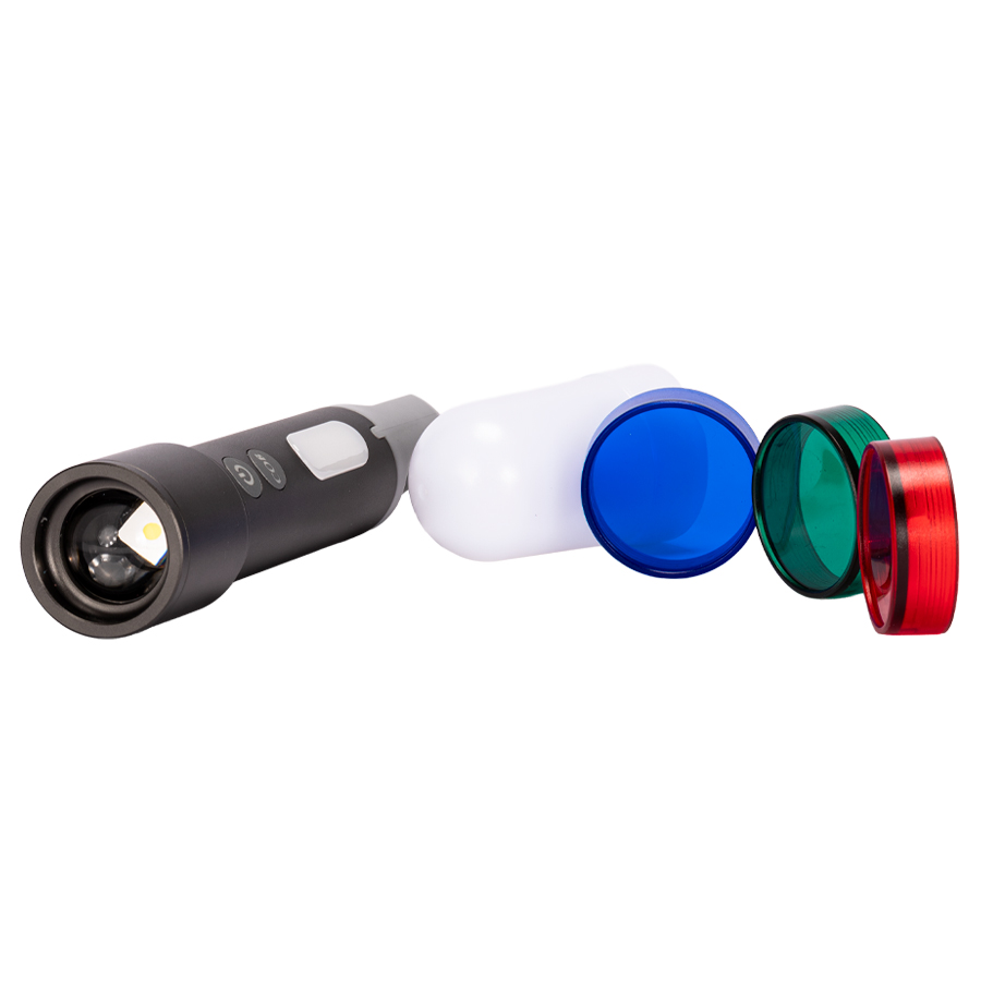 Linterna recargable táctica 3 Usb linterna táctica y lámpara recargable hook 15-en-1 personalizable, vista 3