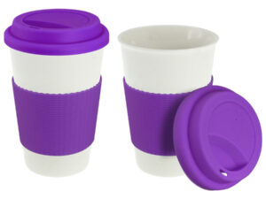 Vaso cerámico café 17 M17 morado