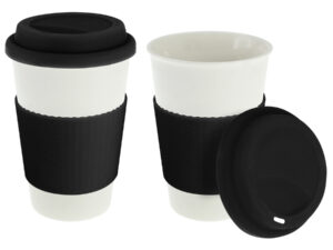 Vaso cerámico café 15 M17 negro