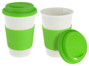Vaso cerámico café 14 M17 verde