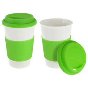 Vaso cerámico café 14 Vaso cerámico café personalizable, color verde