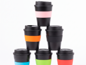 Mug Express Cup Black 356cc con banda silicona
