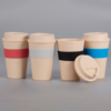 Mug Eco Cup WHEAT STRAW 355cc con banda silicona 4 Mug Eco Cup WHEAT STRAW 355cc con banda silicona