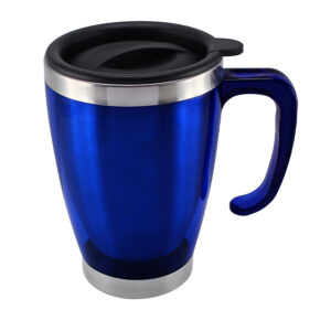 Mug de acero inoxidable 7 Mug de acero inoxidable personalizable, color azul