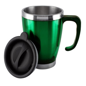 Mug de acero inoxidable 11 Mug de acero inoxidable personalizable, color verde