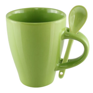 Tazón con Cuchara 14 Tazón con cuchara personalizable, color verde