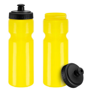 Botella plástica 15 Botella plástica personalizable, color amarillo