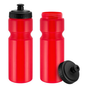 Botella plástica 13 Botella plástica personalizable, color rojo