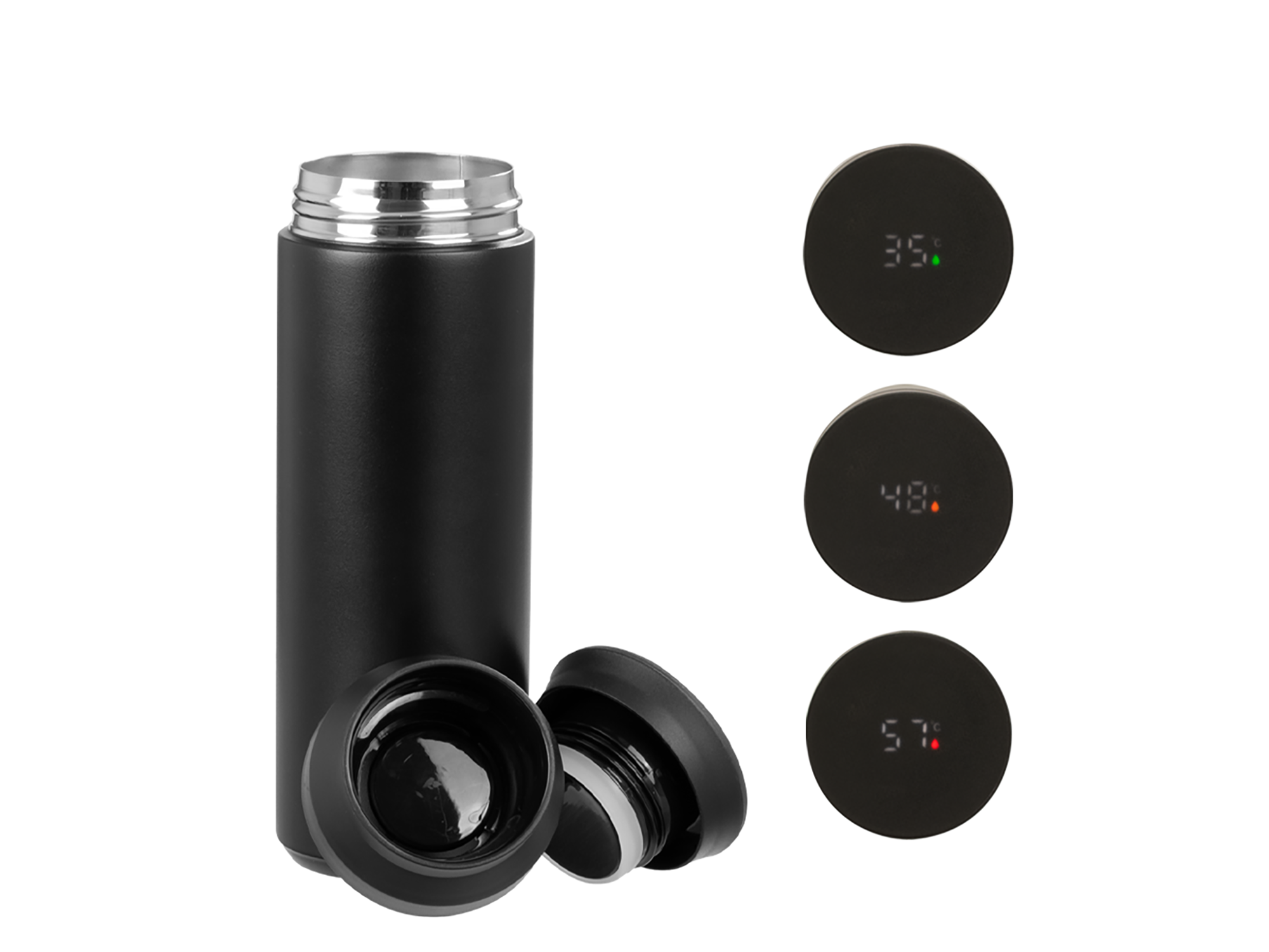 Termo de acero, con termómetro digital 1 Termo de acero, con termómetro digital