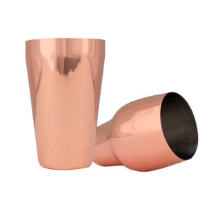 Set de c&oacute;ctel met&aacute;lico encobrizado personalizable, vista 2