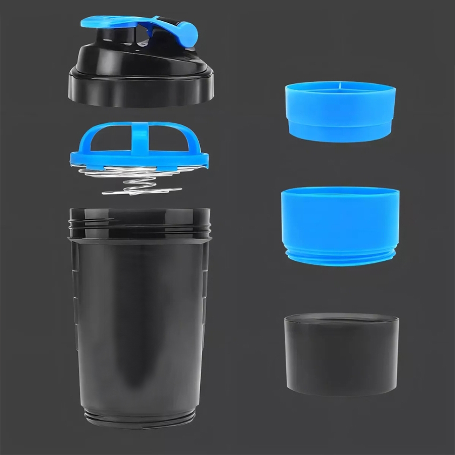 Vaso gym para batidos proteína shake, con 4 compartimentos. 3 Vaso gym para batidos proteína shake, con 4 compartimentos. - Imagen 3