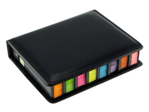 Set post it de PU negro personalizable, vista 2