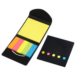 Porta post it ecol&oacute;gico personalizable, color negro