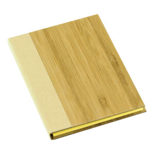 Set porta post it bamboo personalizable, cerrada
