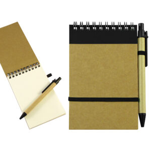 Libreta ecol&oacute;gica personalizable, color negro