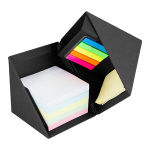 Memo set cubo ecológico con porta-lápices 12 Memo set cubo ecológico con porta-lápices personalizable, vista 3