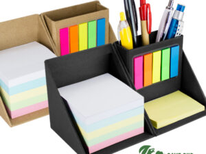 Memo set cubo ecológico con porta-lápices