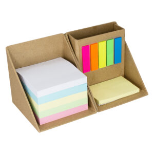 Memo set cubo ecológico con porta-lápices 19 Memo set cubo ecológico con porta-lápices personalizable, vista 10