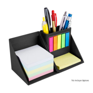 Memo set cubo ecológico con porta-lápices 11 Memo set cubo ecológico con porta-lápices personalizable, vista 2