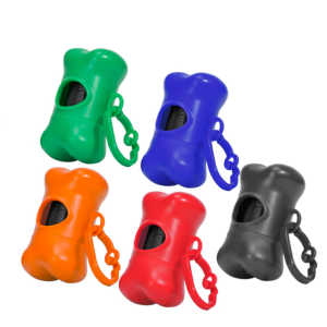 Set hueso con 15 bolsitas para residuos de mascotas personalizable
