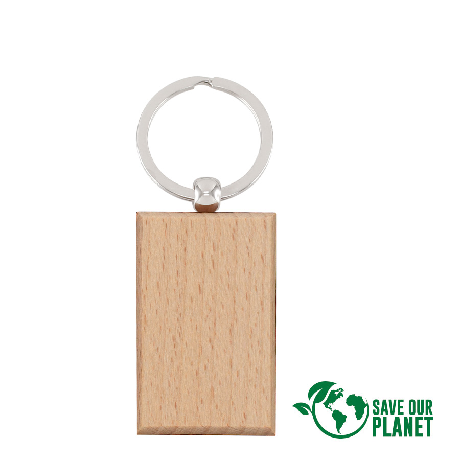 Llavero rectangular de madera 4 Llavero rectangular de madera - Imagen 4