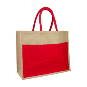 Bolso yute con bolsillo personalizable, vista 4
