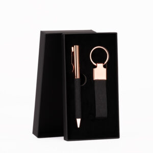 Set de regalo mine negro con detalles encobrizados. personalizable