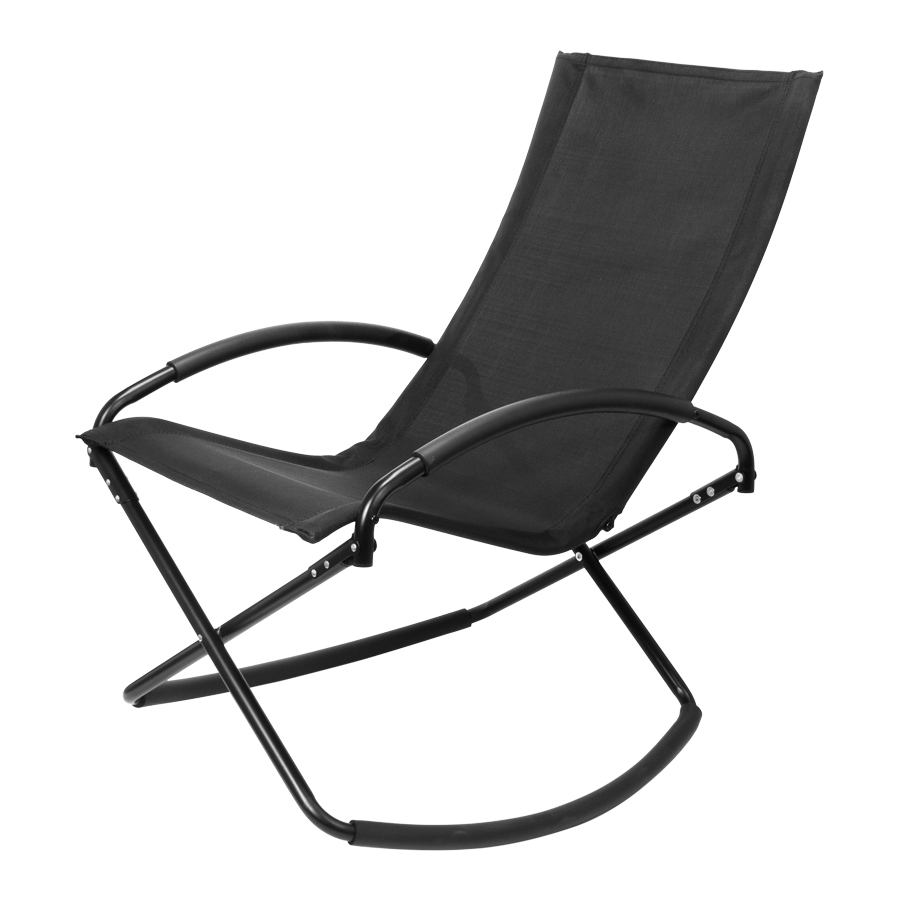 Silla Mecedora Negra Con Apoya-Brazos 6 Silla Mecedora Negra Con Apoya-Brazos - Imagen 6