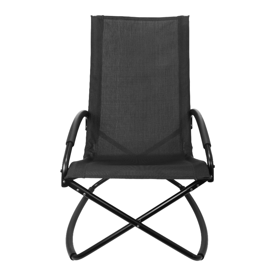 Silla mecedora negra con apoya-brazos 2 Silla mecedora negra con apoya-brazos - Imagen 2