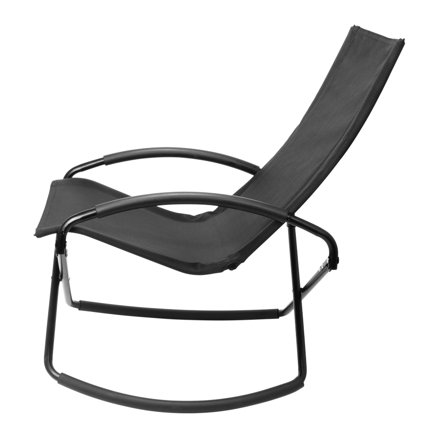 Silla mecedora negra con apoya-brazos 3 Silla mecedora negra con apoya-brazos - Imagen 3