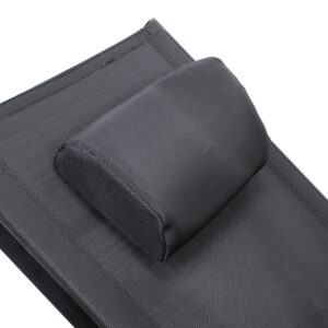 Reposera mecedora negra 9 Reposera mecedora negra con apoya-brazos personalizable, vista 5
