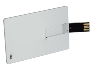 Usb pendrive 16gb credit card plateado.