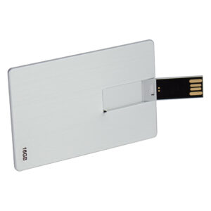 Usb pendrive 16gb credit card plateado. personalizable