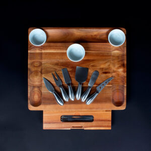 Tabla de quesos con 12 herramientas personalizable