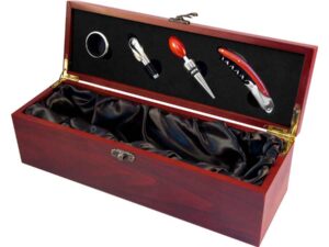 Caja madera accesorios vino personalizable, vista 2