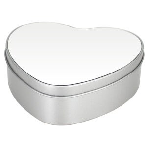 Caja met&aacute;lica coraz&oacute;n personalizable, vista 2