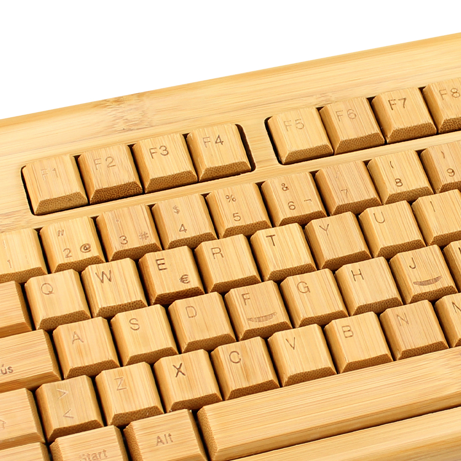 Teclado bamboo 3 Teclado bamboo personalizable, vista 3