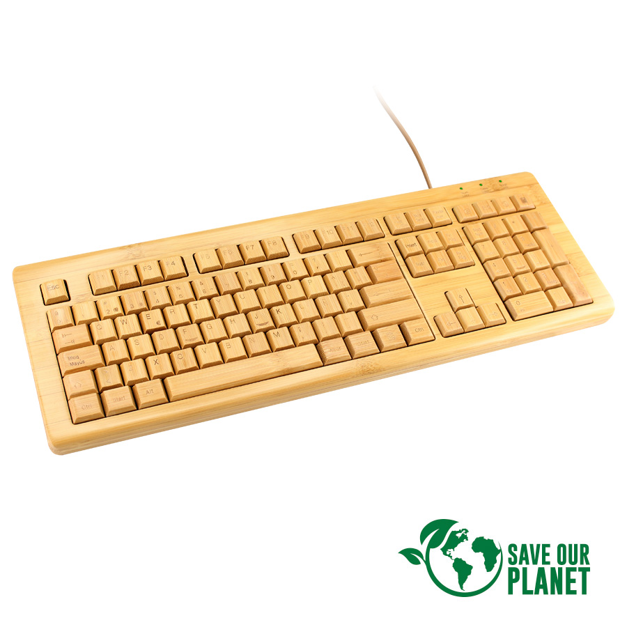 Teclado bamboo 1 Teclado bamboo personalizable