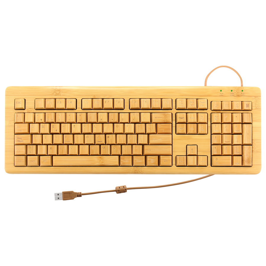 Teclado bamboo 2 Teclado bamboo personalizable, vista 2