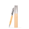 Bolígrafo metálico Airlie con grip de bamboo y estuche. 18 Bolígrafo metálico Airlie con grip de bamboo y estuche.