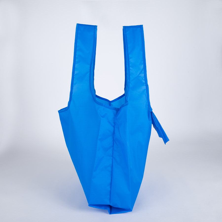 Bolsa plegable de compras en tela reciclada RPET 15L 4 Bolsa plegable de compras en tela reciclada RPET 15L - Imagen 4