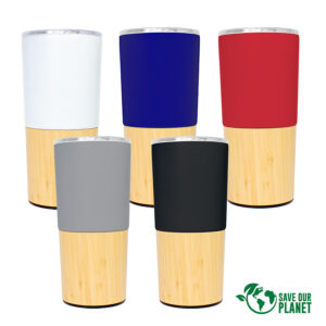 Mug metálico con bamboo personalizable