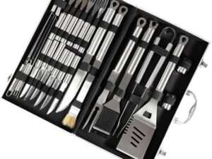 Deluxe Bbq Set Metálico De 24 Piezas