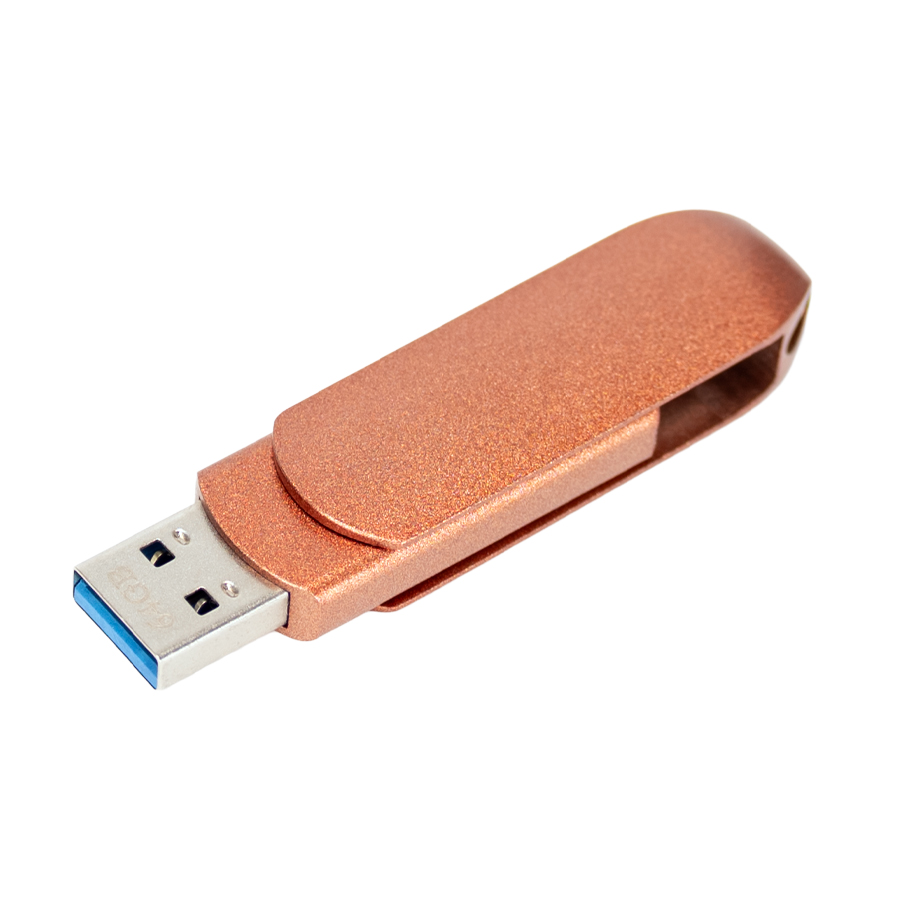Pendrive giro encobrizado OTG USB 3.0 / Type C, 64gb 3 Pendrive giro encobrizado OTG USB 3.0 / Type C, 64gb personalizable, vista 3
